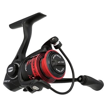 Penn Fierce Iv Spinning Reels, Size 1000 BlackRed, 521, 5 Bearings 9 Drag FRCIV1000